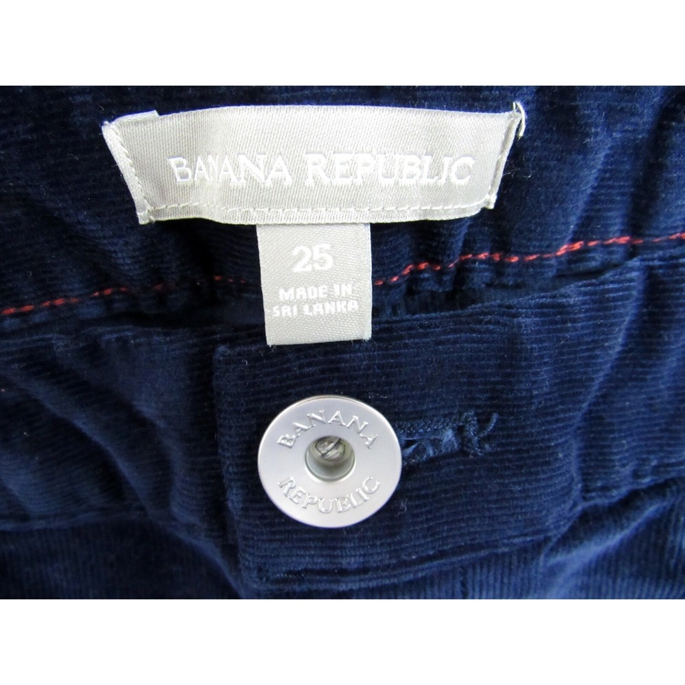 Banana Republic Pants Navy Blue Corduroy Boot Cut Women's Size 25 Inseam 33 - Picture 6 of 6